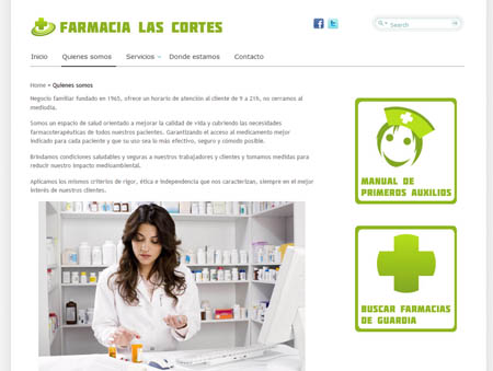 Microsite Farmacia Las Cortes