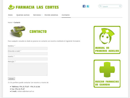 Microsite Farmacia Las Cortes