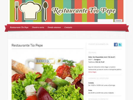 Microsite Restaurante Tío Pepe