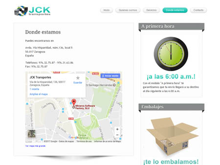 Microsite JCK Transportes